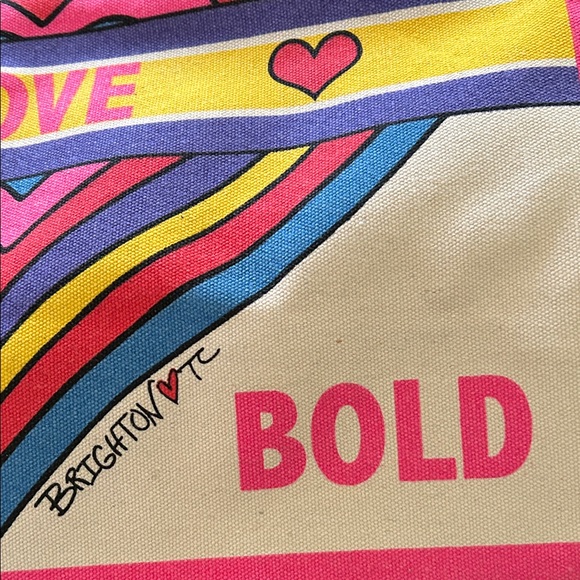 Brighton Pink and Blue Circular Pattern Tote Rainbow bright tote - Picture 6 of 7